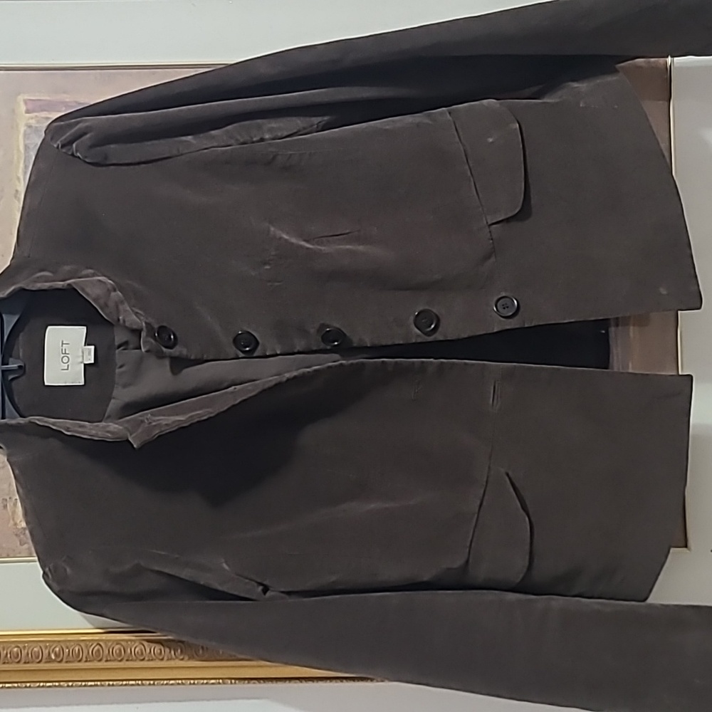 LOFT VELVET OLIVE GREEN BLAZER SIZE 4